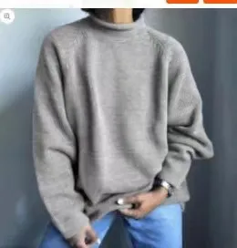 Solid Color Pullover Loose Casual Sweater Gray - Shop at LoveMi