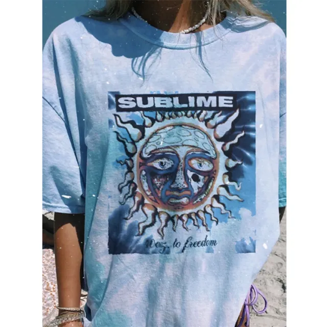 Graffiti Letter Print Short sleeve T shirt Loose Street Trend Women's T shirt - Shop at LoveMi