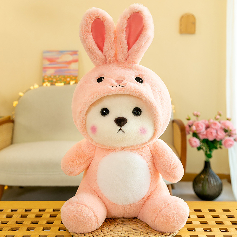 Colorful And Cute Strawberry Bear Plush Doll