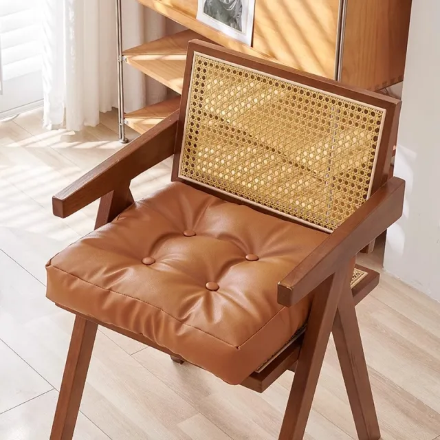 Seat Cushion Seat Cushion Summer Mat Waterproof Leather Twilight Orange - Shop at LoveMi