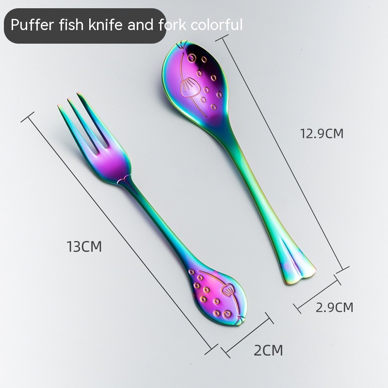 Colorful Puffer Fork