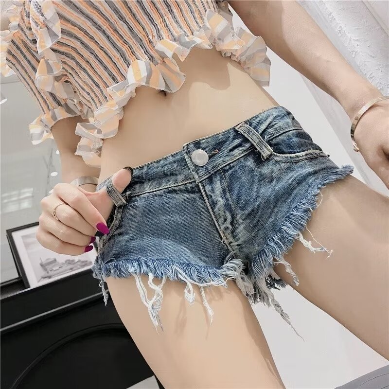 Low Rise Denim Shorts Sexy Micro Raw Hem Jean Shorts 20 0cbad502 6202 4a8d b2f5 01bf430716ac