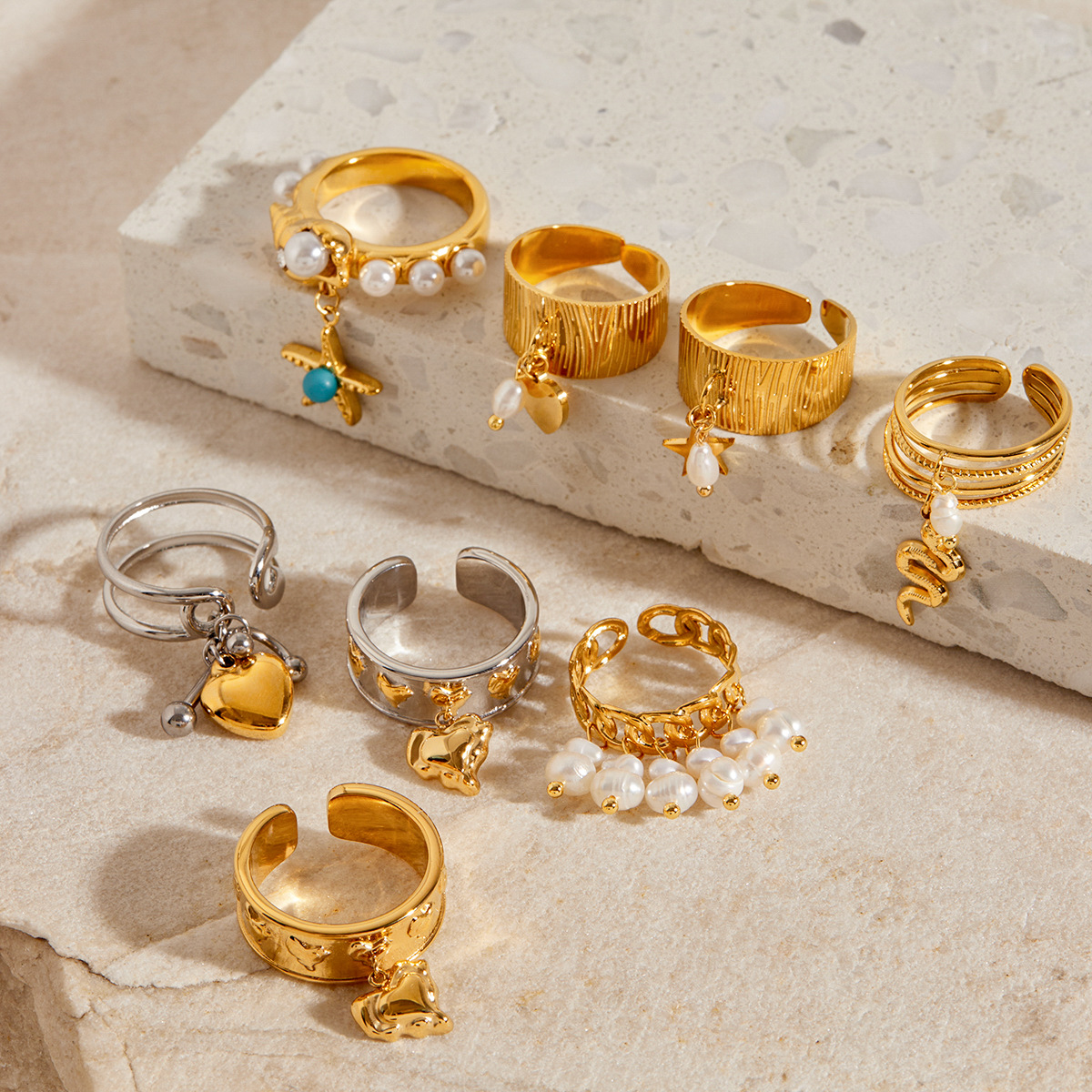 Stainless Steel Pendant Ring Non-fading Jewelry