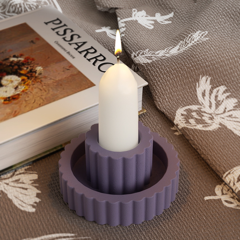 Striped candle holder aroma candle holder silicone mold