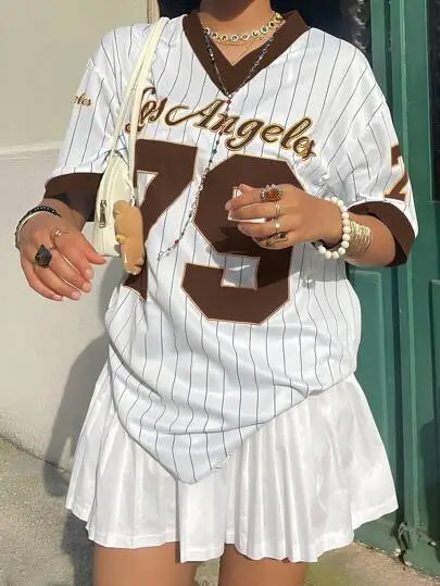 European And American Sports Style American Retro Jersey Brown - Shop at LoveMi