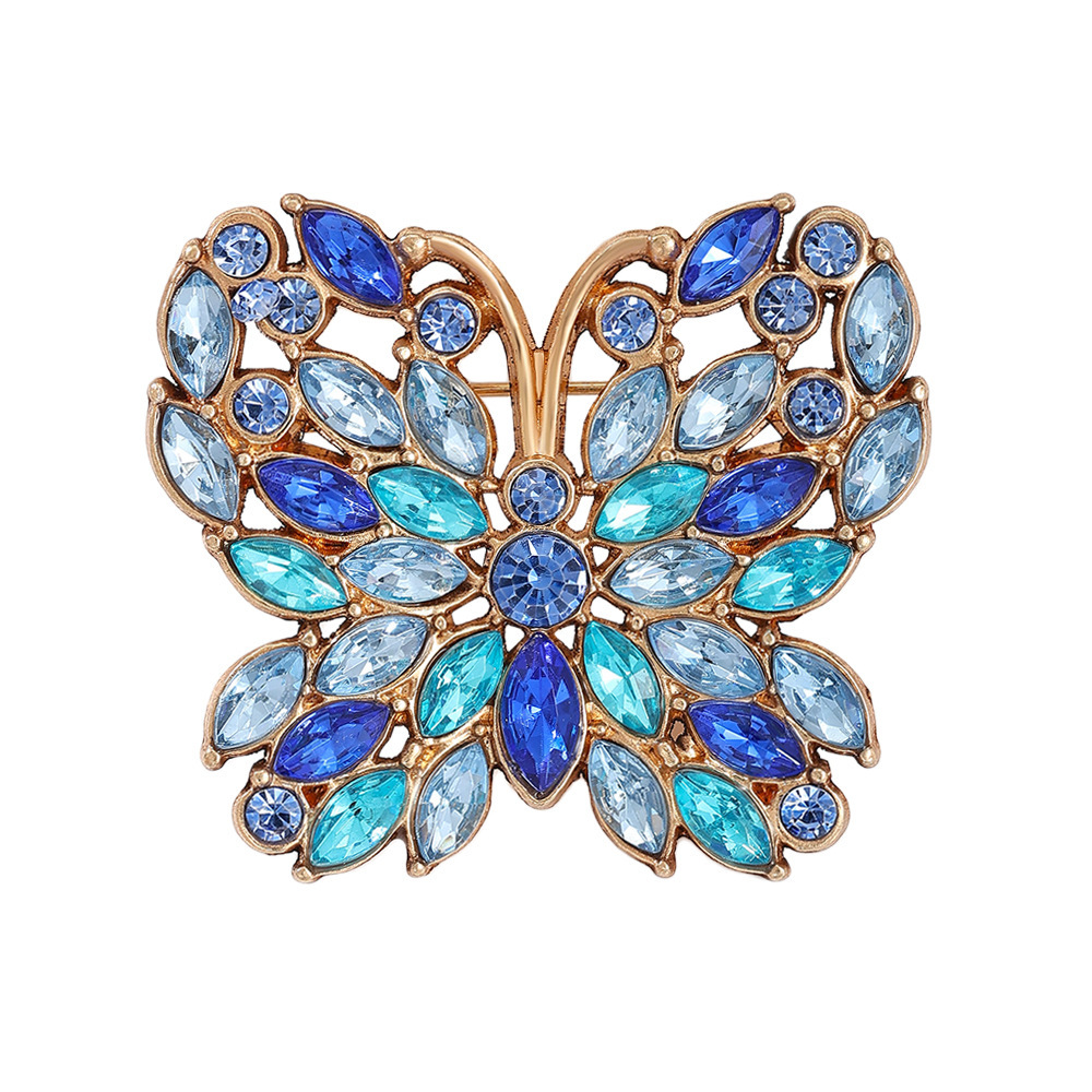 Crystal Butterfly Brooch