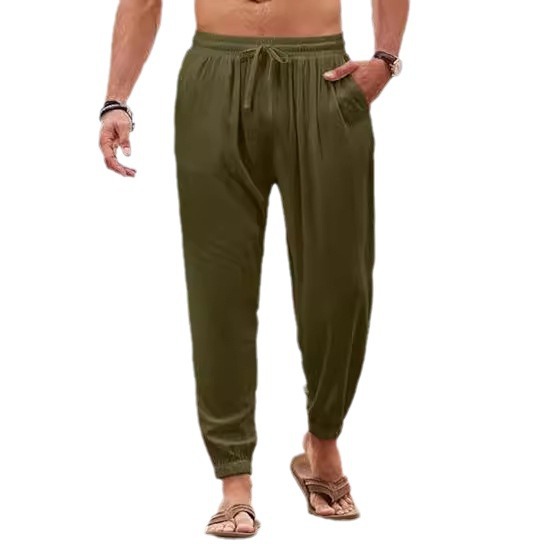 Loose Drawstring Leisure Tappered Men's Pants