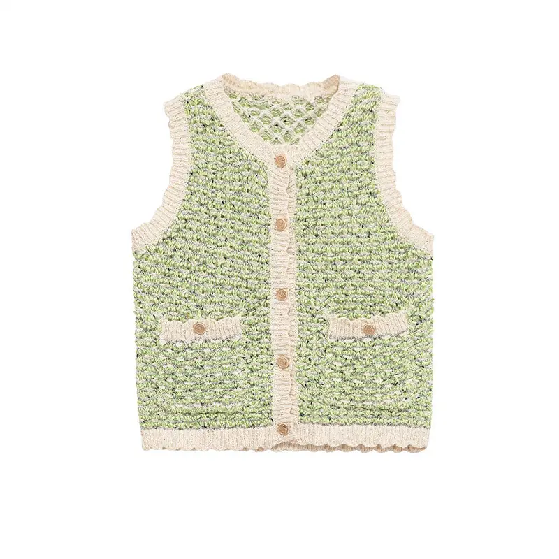 Textured Knitted Top Cute Slim-fit Fresh And Sweet