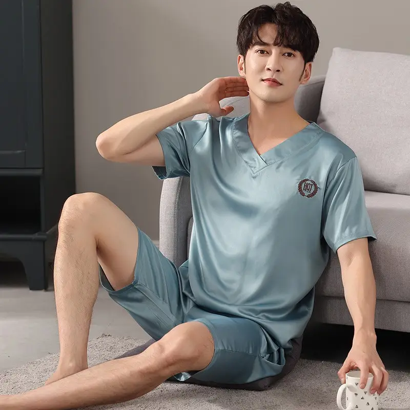 Pajamas Short-sleeved Shirt And Shorts Loose Ice