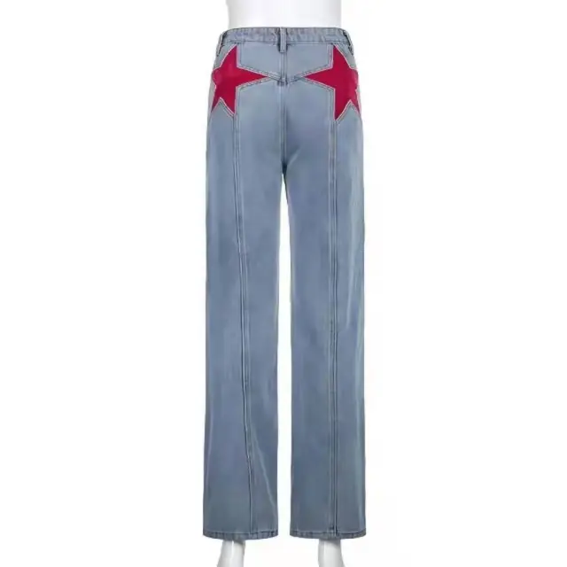 Slim Mid waist Flattering Denim Bell bottom Pants Light Blue - Shop at LoveMi