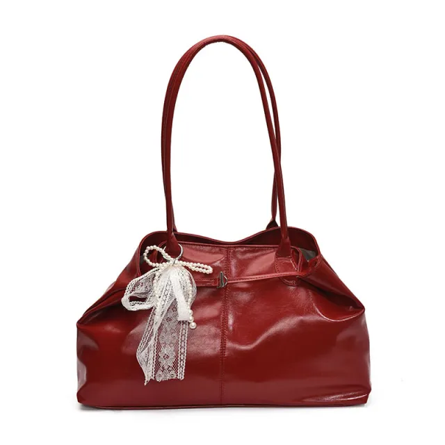 Large Capacity Commuter Tote Shoulder Bag Red - Shop at LoveMi