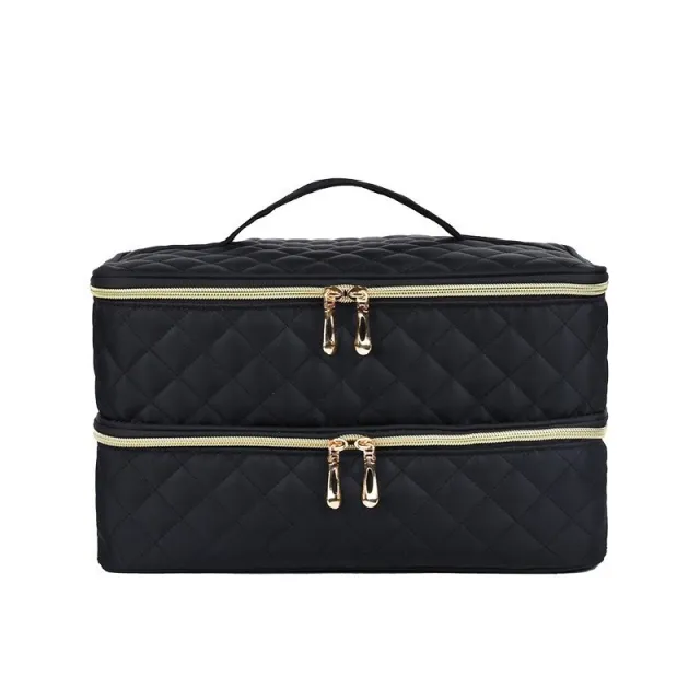 Double layer Manicure Implement Storage Bag Black - Shop at LoveMi
