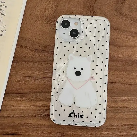 Polka Dot West Highland Dog New Phone Case