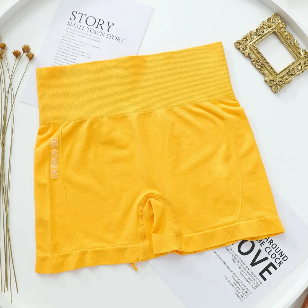 Hip Raise High Waist Abdominal Pants Inner Wear Base Women's Plus Size - Yellow