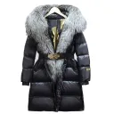 Black Silver Fox Fur Collar