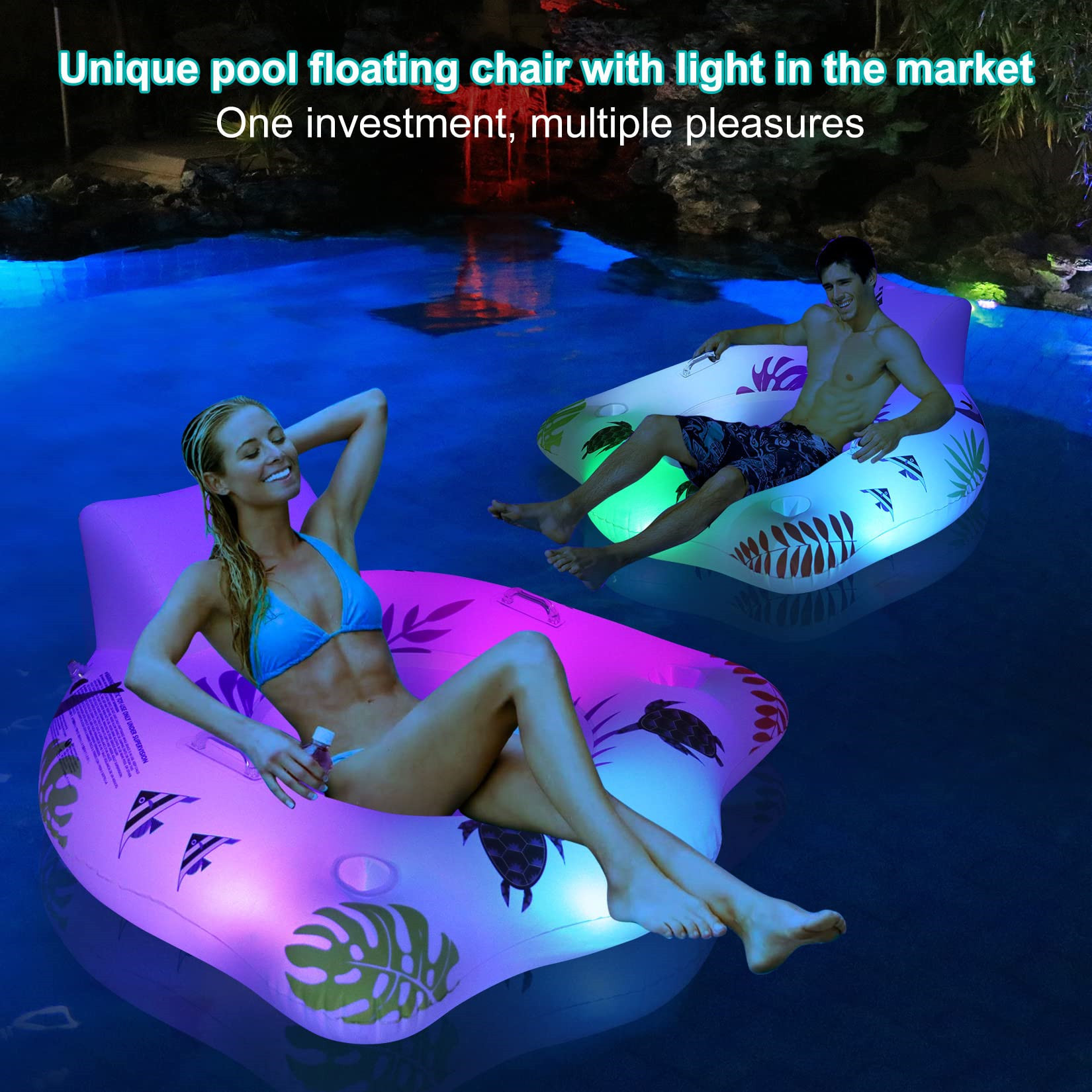 Title 7, Inflatable Float Luminous U-shaped Seat Float