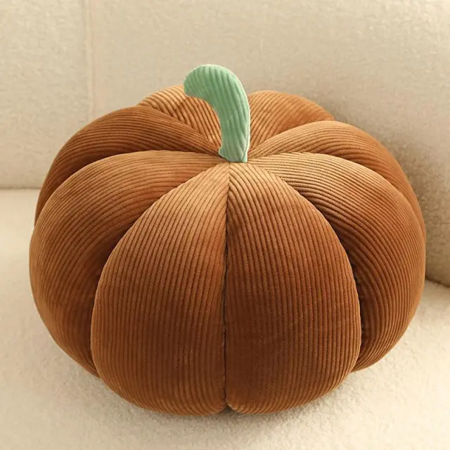 Home Modern Minimalist Pumpkin shaped Pillow Cushion Brown Pumpkin - Shop at LoveMi