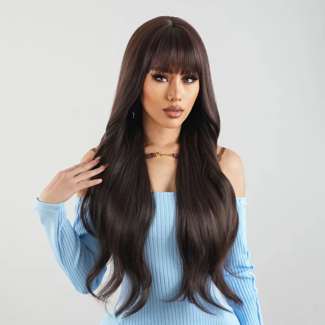 Qi Bangs Simulation Woven Chemical Fiber Wig Black - Shop at LoveMi