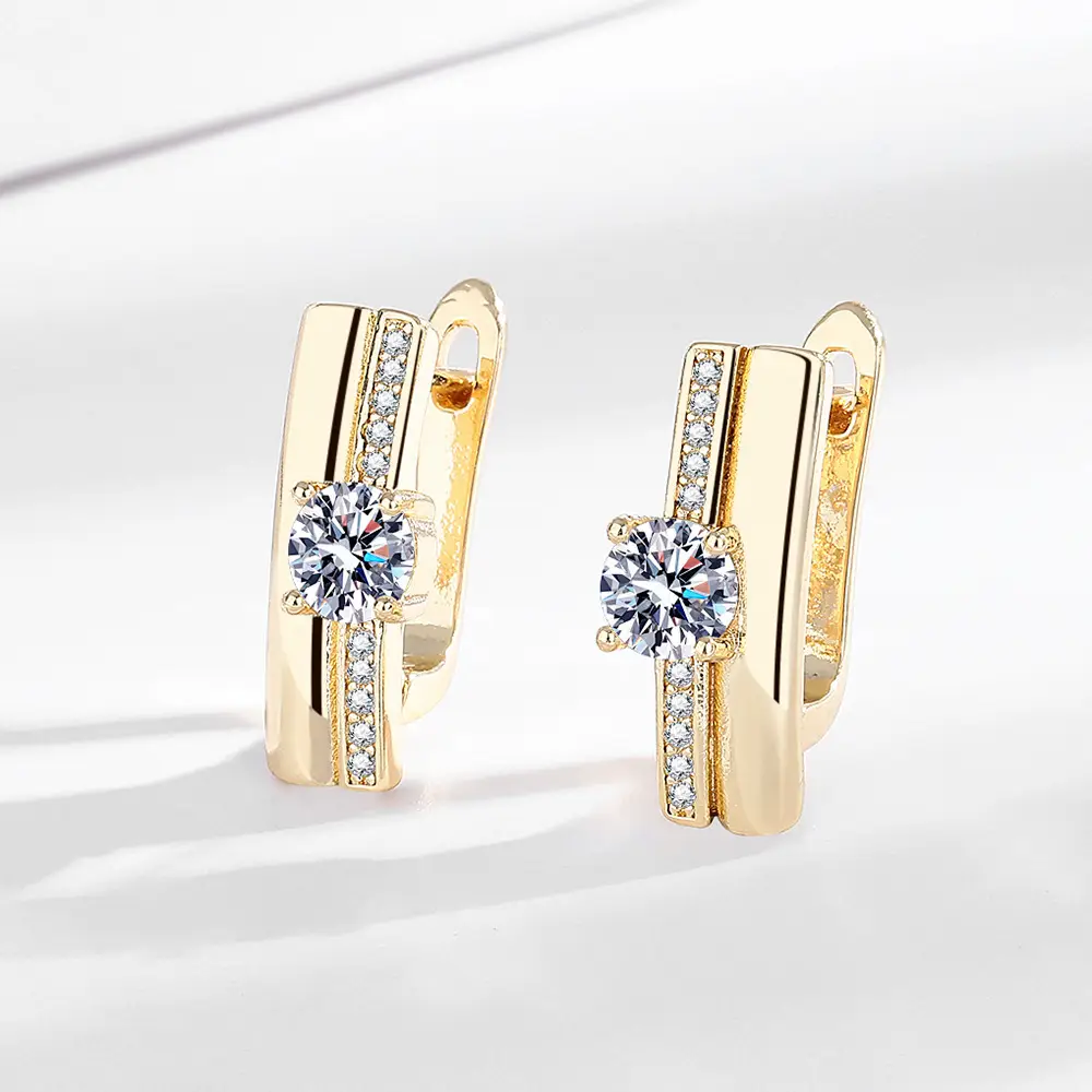 Zircon Geometric Exaggerated Big Hoop Earrings