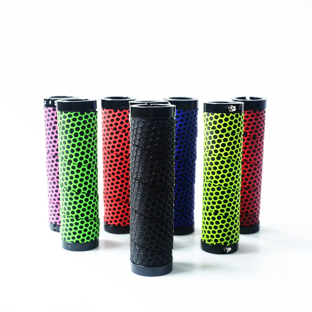 Silicone Mountain Bike Handlebar Grips With A Football-patterned Non-slip Design