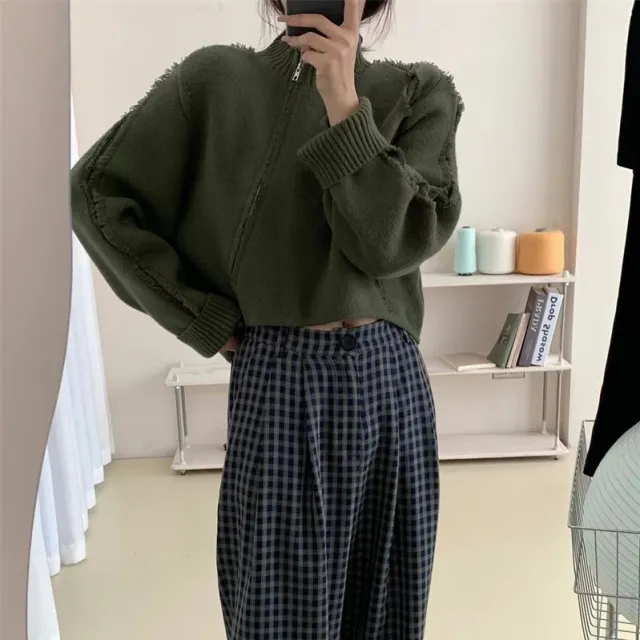 Casual Loose Chic Comfortable Knitwear Green - Shop at LoveMi