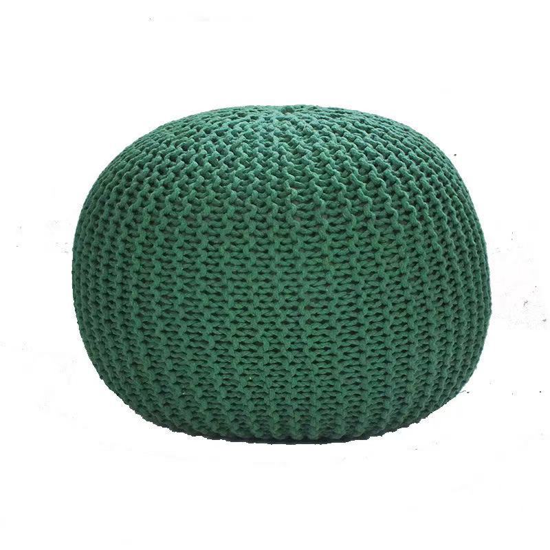Handwoven Round Simple Round Ottoman Home Decor Ball Cushion Cover 9