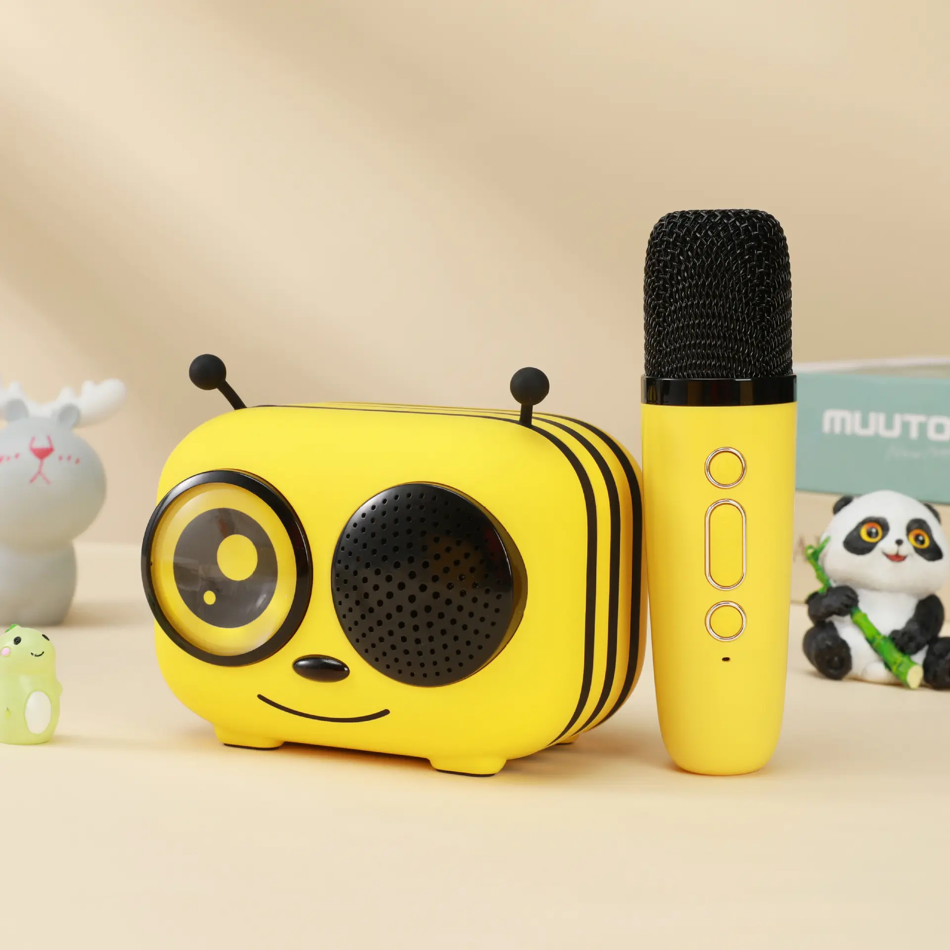 Karaoke Integrated Microphone Home Bee Wireless Bluetooth