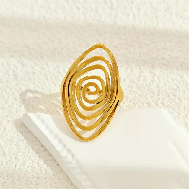Niche Exaggerated Circle High grade Ring For Women Gold - Shop at LoveMi