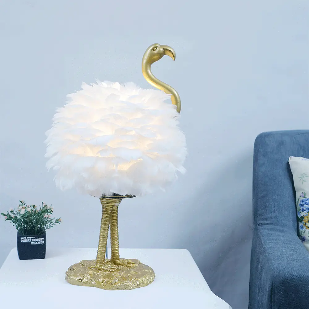 Creative Nordic Flamingo Feather Table Lamp