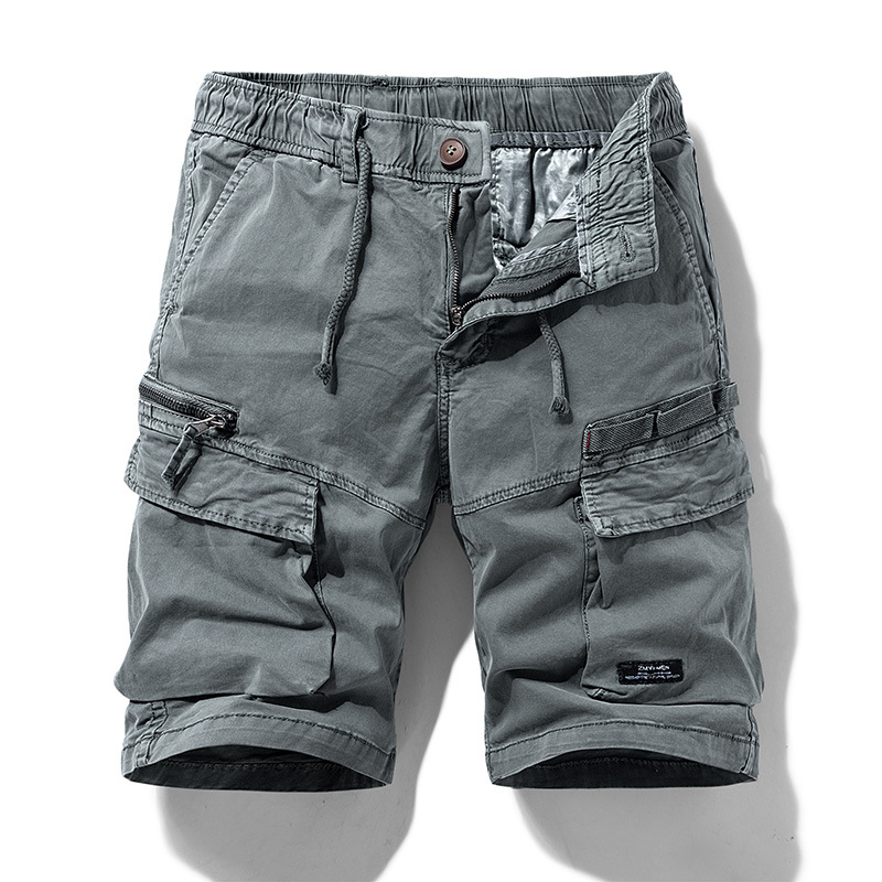 Men's Summer New Zipper Multi-pocket Shorts