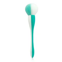 Small Waist Powder Brush Single Large Two-colour Round Head - Green And White - View 1