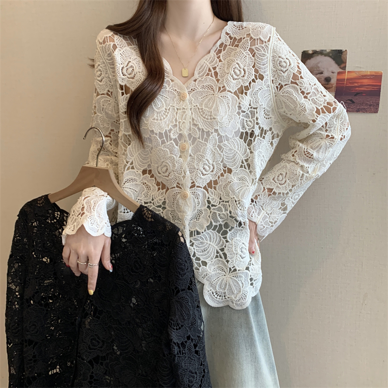 Lace Long Sleeve Top Women Elegant Embroidered Hollow Top 18 0d0d95c2 c195 460f 82cf 1d65116704f6