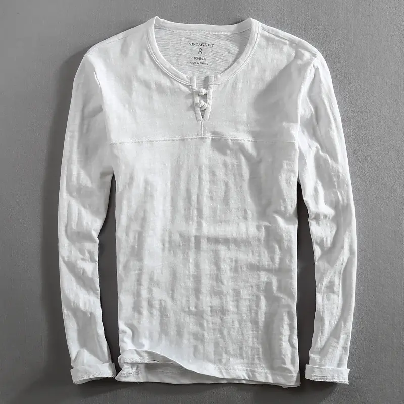 Mens Solid-color Round-neck Long-sleeve Jacket