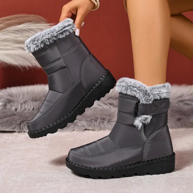 Women's Snow Boots Plus Size Wear resistant Comfortable Warm Boots Gray - Shop at LoveMi