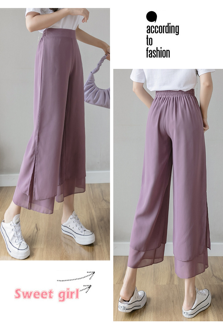 Title 10, High Waist Loose Ninth Hakama Pants für Damen, ...