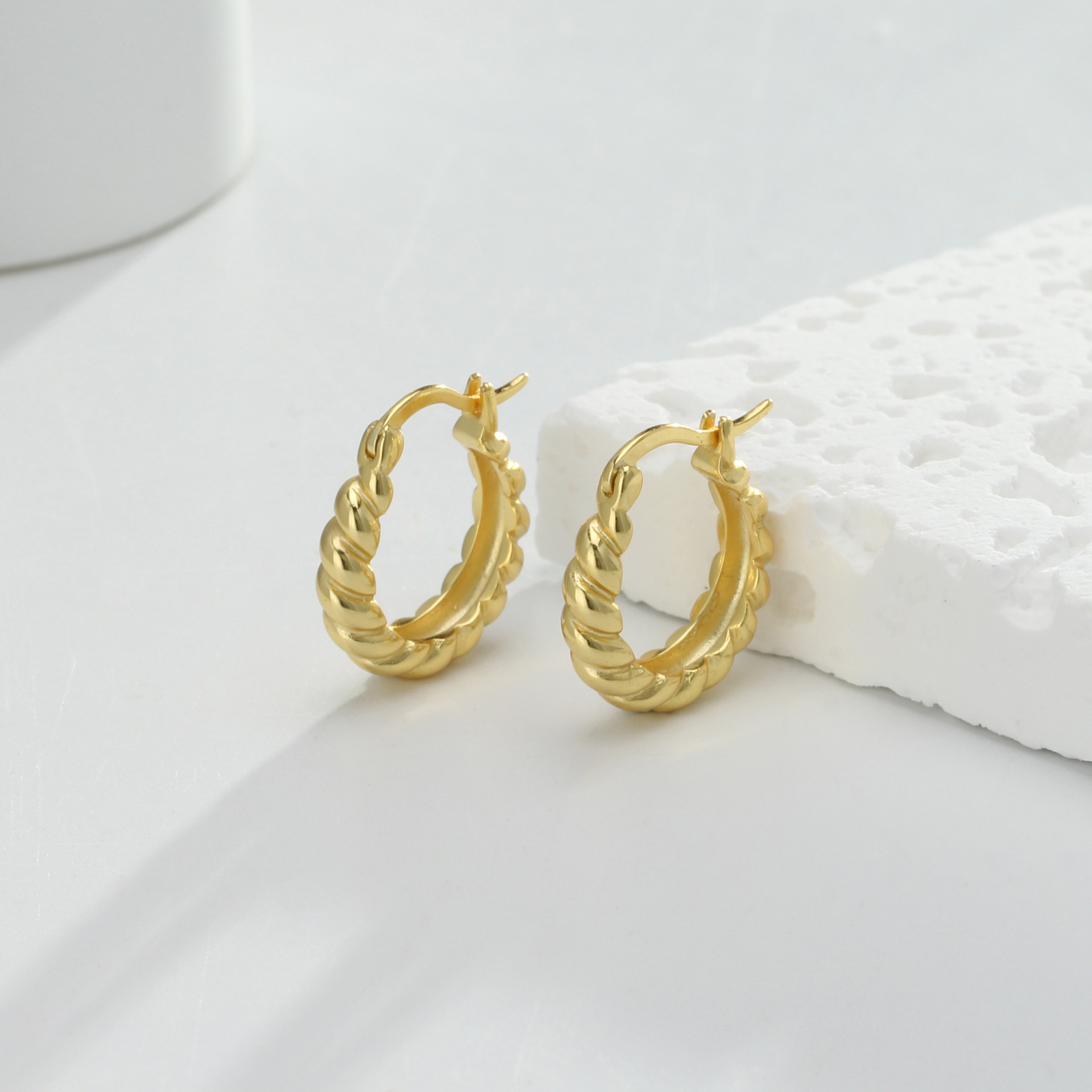 Women's Sterling Silver Twist Earrings