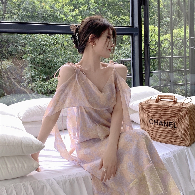 Idle Temperament Fairy Dress French Ruffled