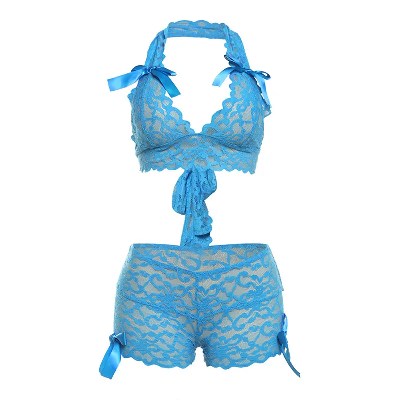 Ladies New Fashion Personality Bikini Suit - Blue