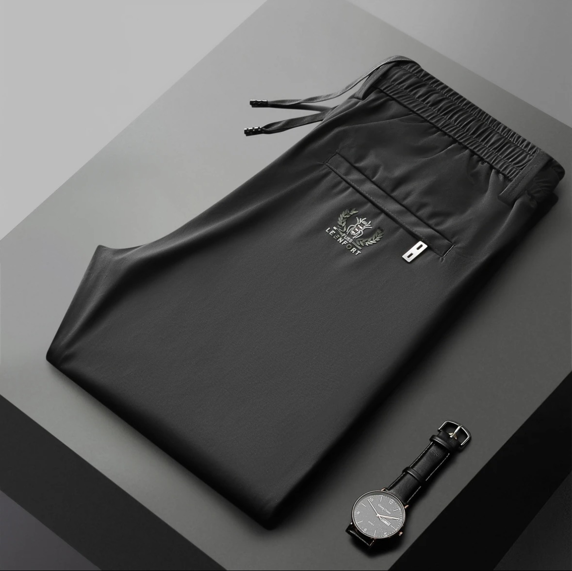 Summer Lightweight Ice-silk Pants Loose Straight Fit