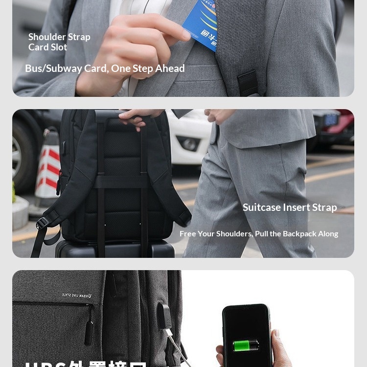 Simple And Elegant Backpack With A Dedicated Laptop Compartment 2