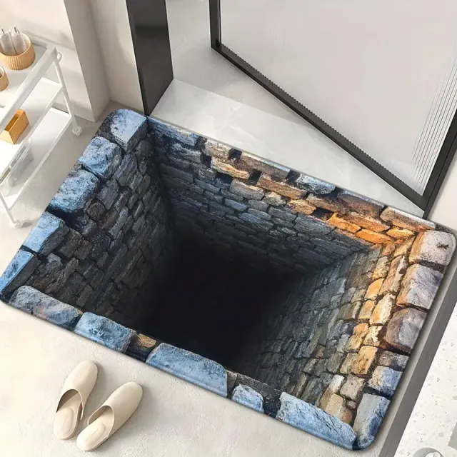 Visual 3D Effect Home Ground Mat Bathroom Non slip Absorbent Zy3D11 - Shop at LoveMi