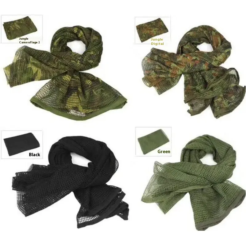 Men's Long Camouflage Multi-purpose Breathable Outdoor Scarf