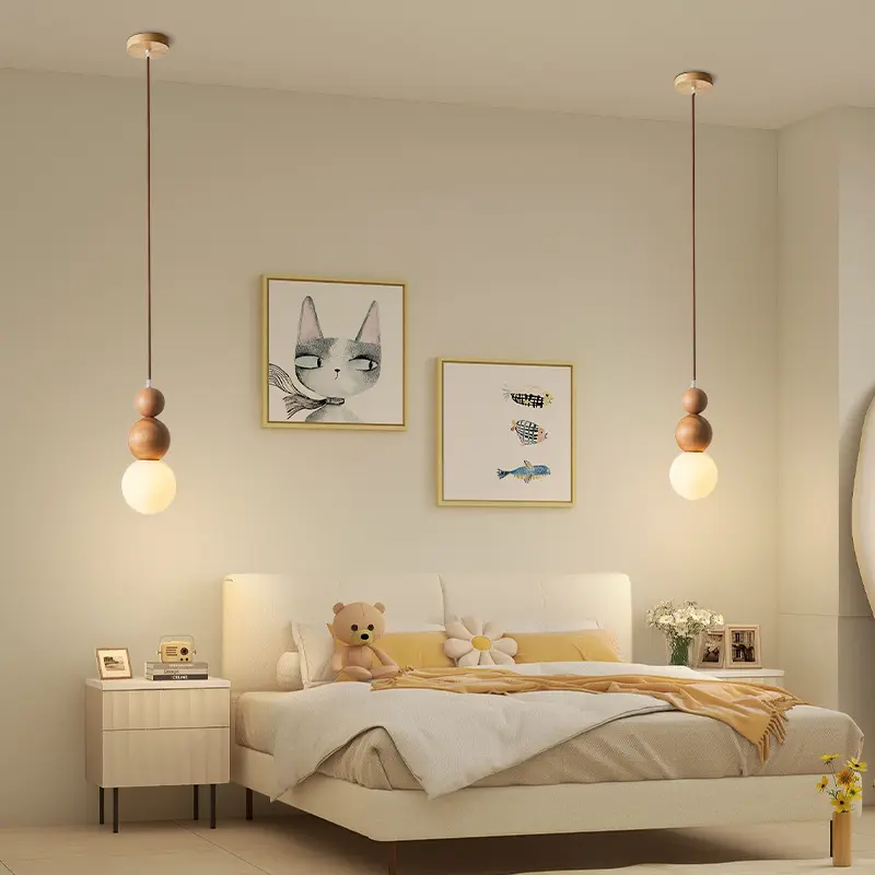 Wabi-sabi-style Guesthouse Single-head Long-string Pendant Light