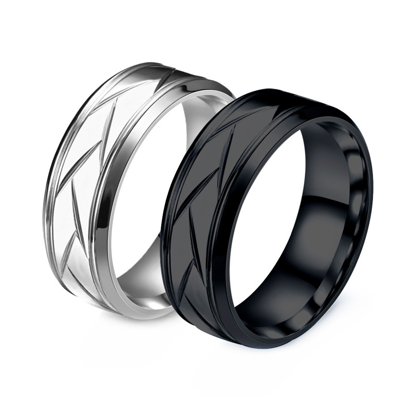Non-fading Light Luxury High-grade Men's Stainless Steel Ring