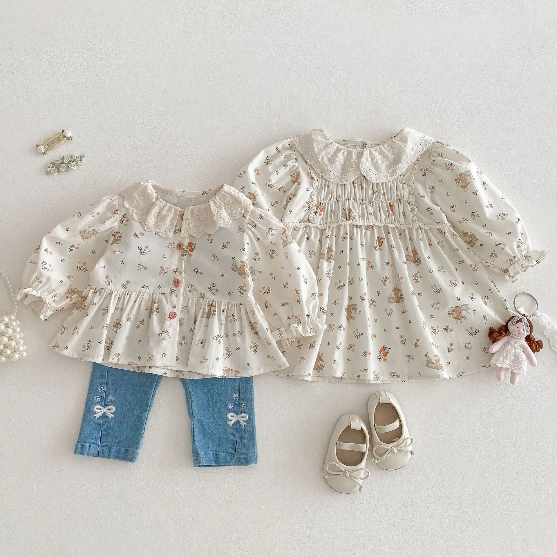 Baby Season Korean Style Rabbit Floral Princess