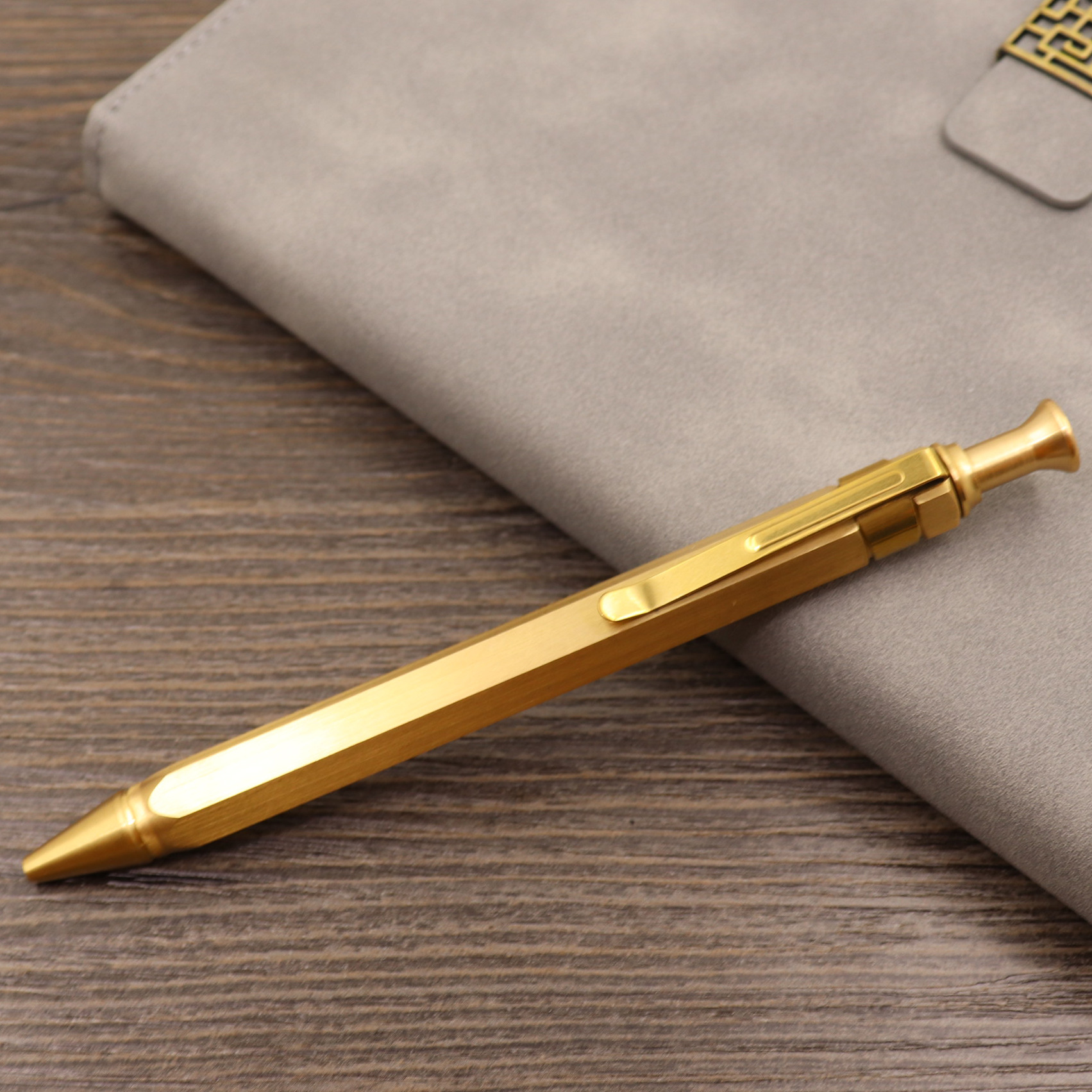 Press Six Ling Brass Pen