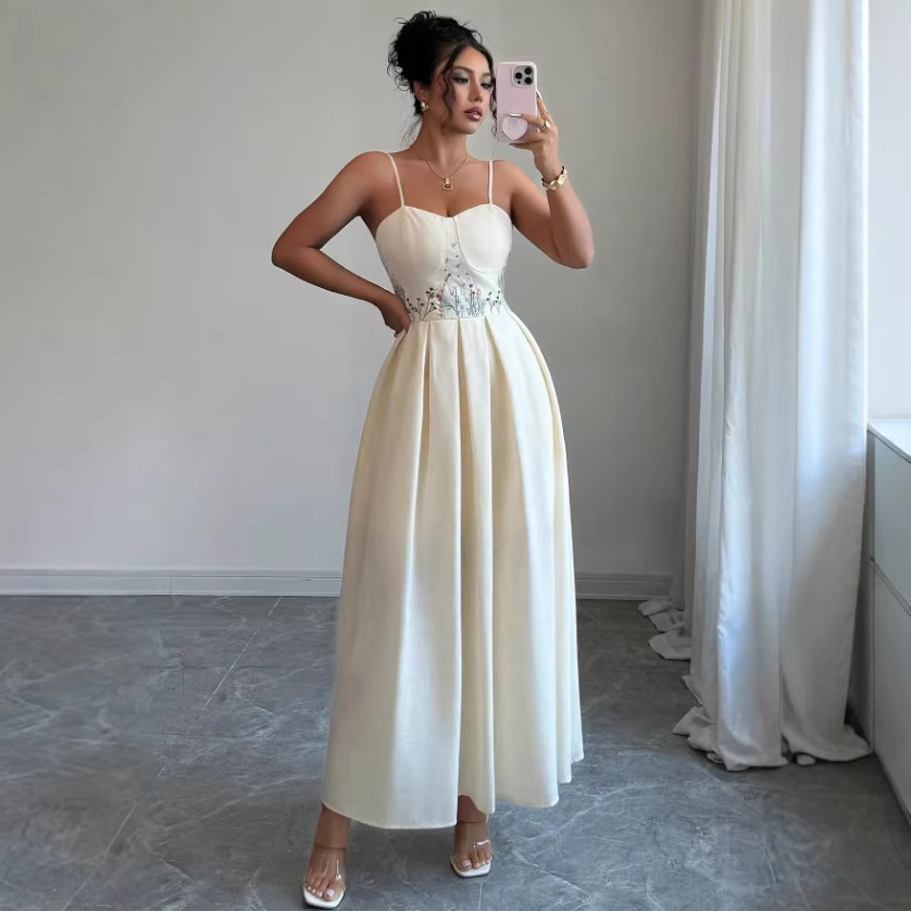 Womens Cinched Strapless Sexy Dress