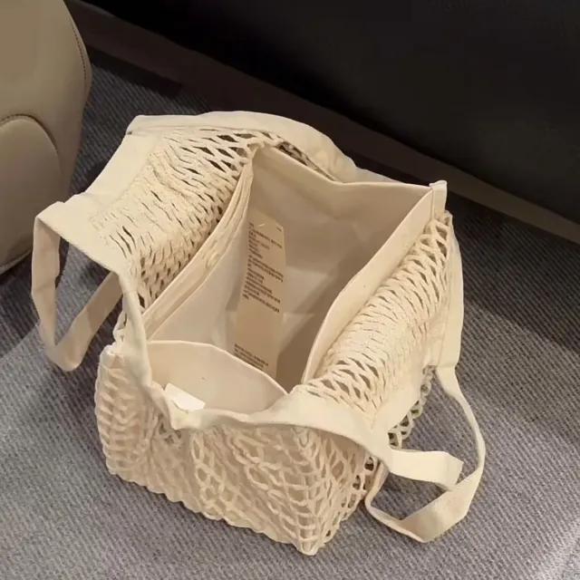 Summer Woven Hollowed Handbag For Women Small Size Containing Liner - Shop at LoveMi