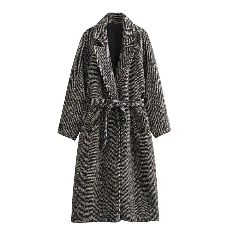 Commuter Waistband Design Overcoat Autumn Extended - Black
