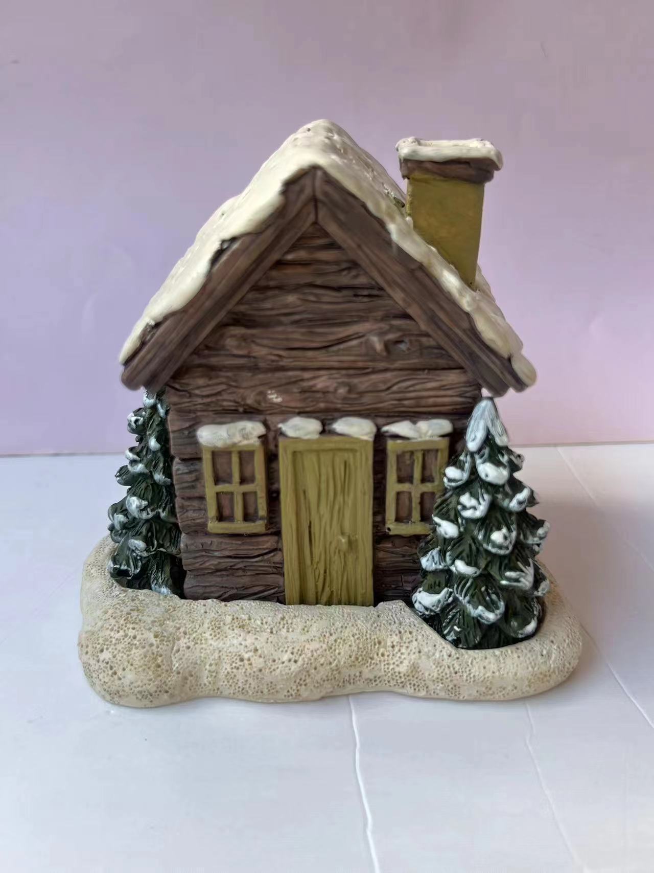 Wooden House Ornaments